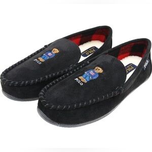 Polo Ralph Lauren Men’s Polo Declan Bear SlipperLoafer, Black Size 10